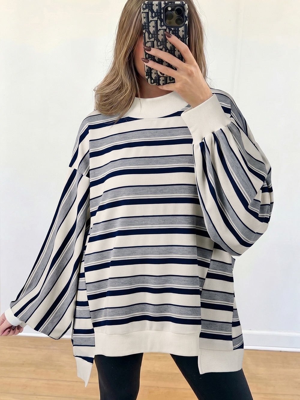 Striped Mockneck